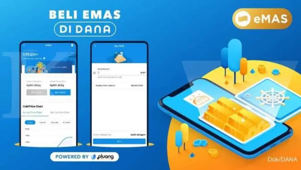 Cara Beli Emas di Dompet Digital DANA Mulai Rp 1000, Solusi Investasi Masa Kini yang Aman dan Simpel