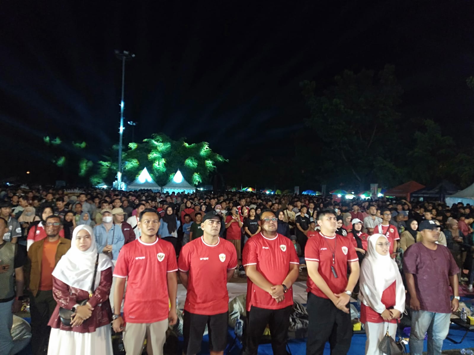 Peserta Nobar Fahmi-Dimas dan Cristian Gonzales Membludak