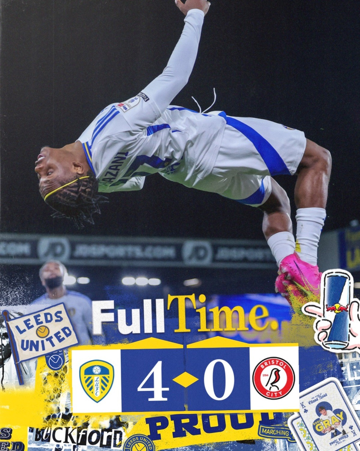 Leeds United 4-0 Bristol City, Dekati Gelar Juara Championship