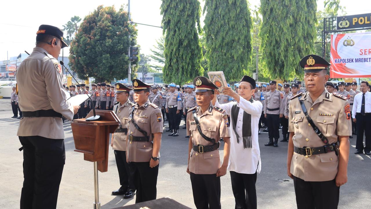 Serah Terima Kapolsek, Kapolres Purbalingga Larang Anggota Live Saat Bertugas