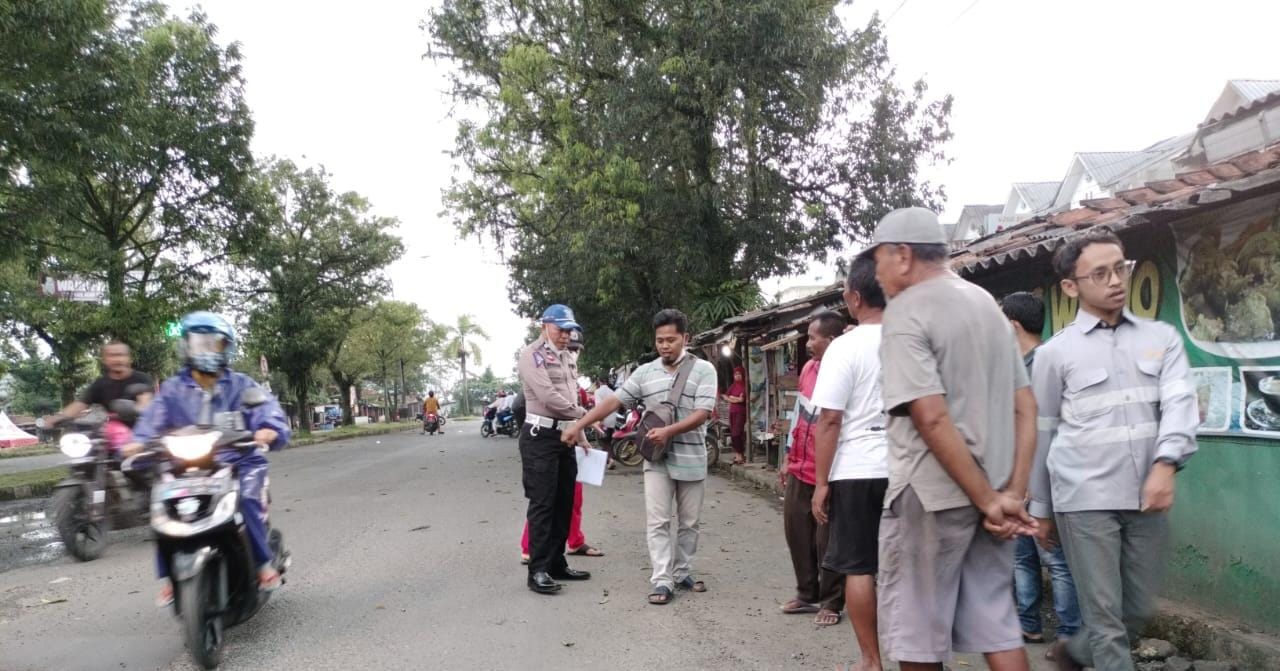 Kecelakaan di Jalan Lingkar Ajibarang, Truk VS Motor 