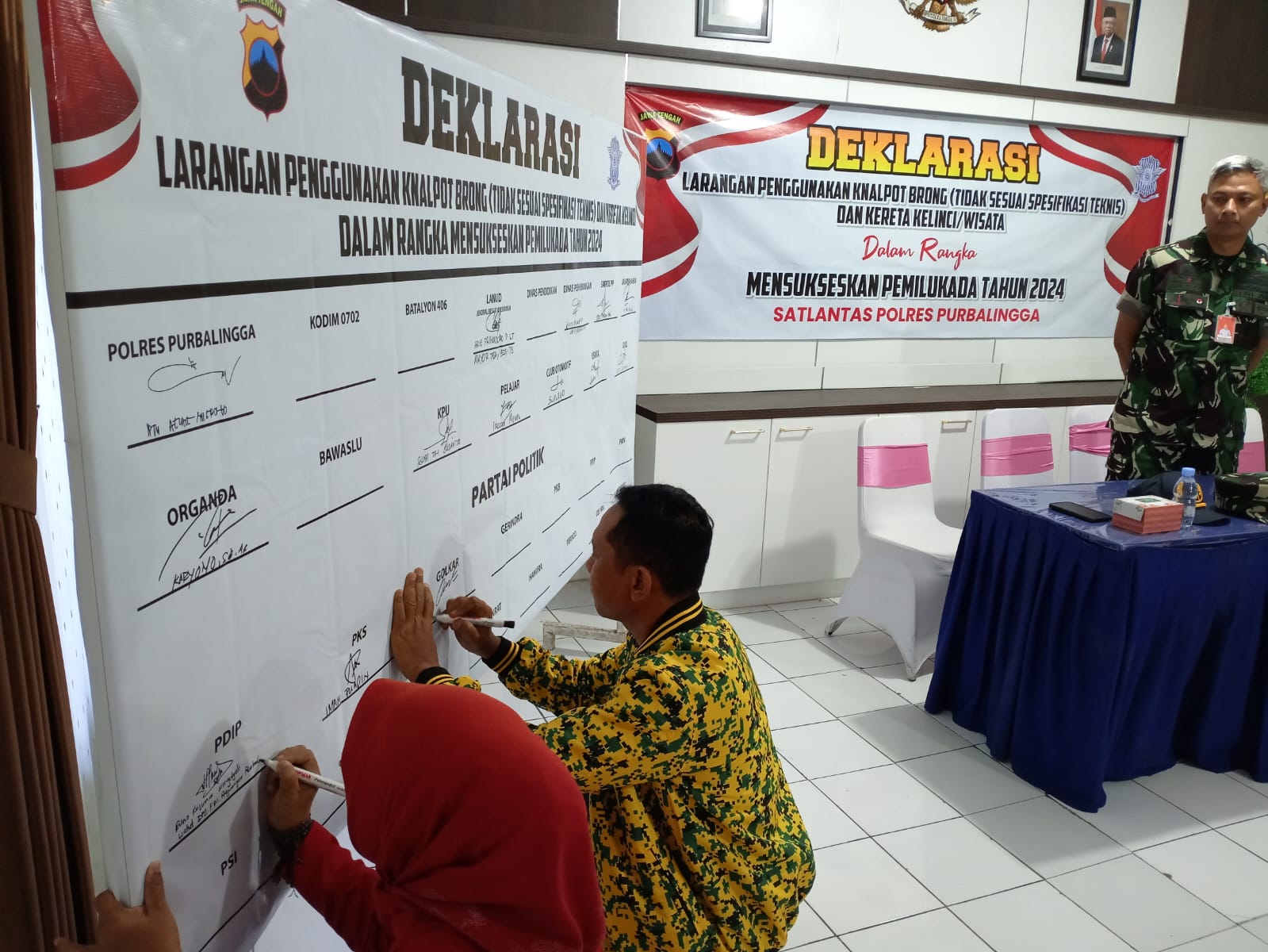 Parpol di Purbalingga Sepakat Deklarasi Zero Knalpot Brong Saat Kampanye Pilkada