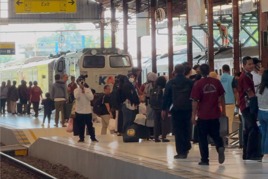 4.403 Pemudik Tiba di Purwokerto Melalui Stasiun Purwokerto