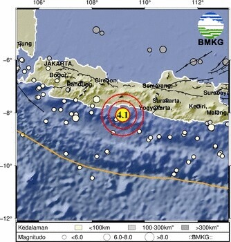 Gempa M 4,6 Guncang Cilacap, Tidak Berpotensi Tsunami