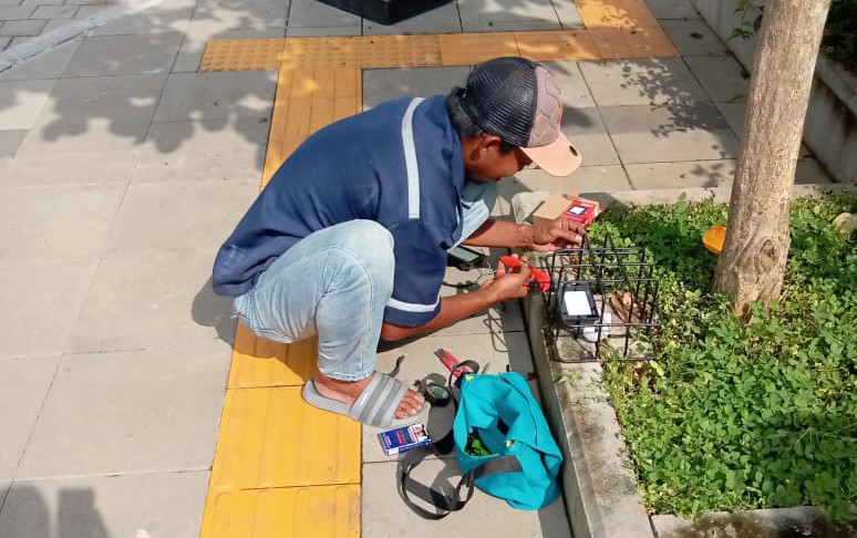 Lebih dari 30 Lampu Sorot Taman Banyumas Kota Lama Raib dan Rusak