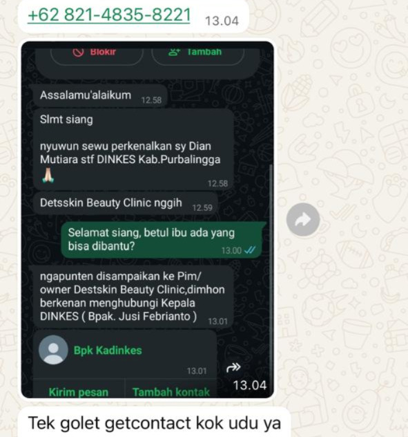 Lagi, Nama Kepala Dinkes Kabupaten Purbalingga Dicatut untuk Menipu