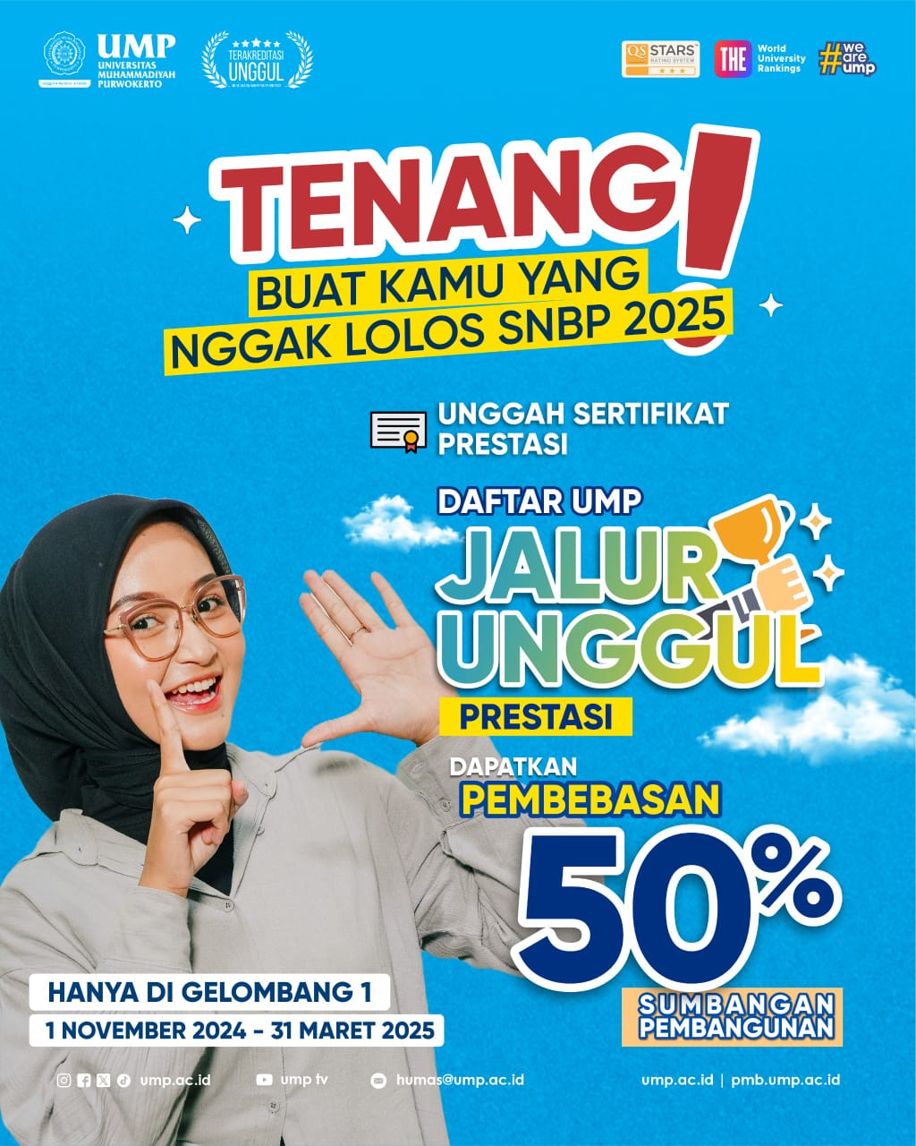 Tak Lolos SNBP 2025, UMP Buka Jalur Unggul Beri Potongan 50 Persen Biaya Kuliah