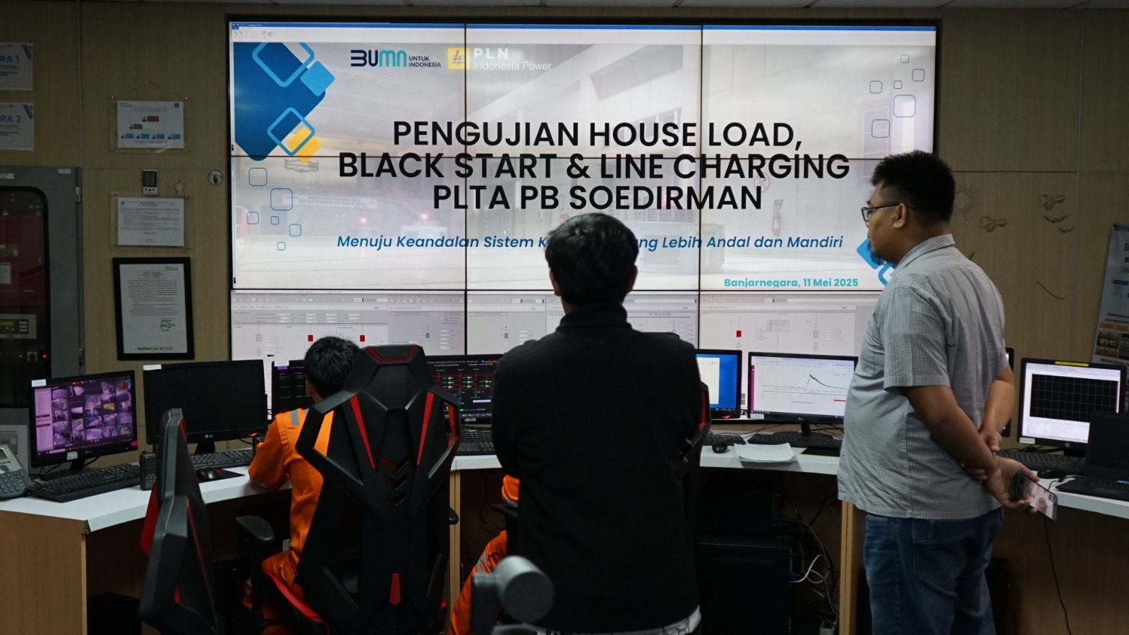 PLN Indonesia Power UBP Mrica Sukses Lakukan Pengujian Sistem Black Start dan Line Charging PLTA PB Soedirman