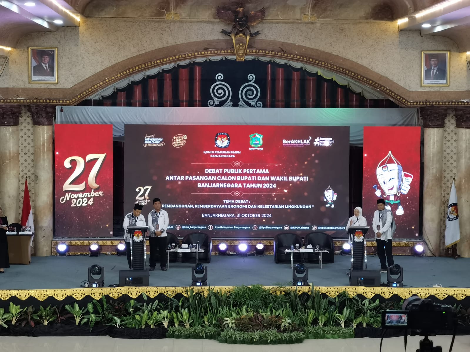 Debat Publik Kedua Pasangan Calon Bupati dan Wakil Bupati Banjarnegara Digelar Besok