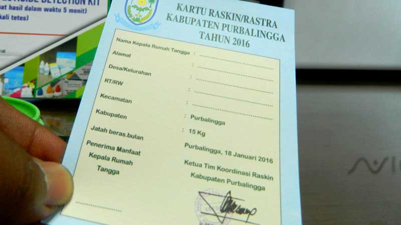 Kartu Raskin Purbalingga Tidak Tepat Sasaran