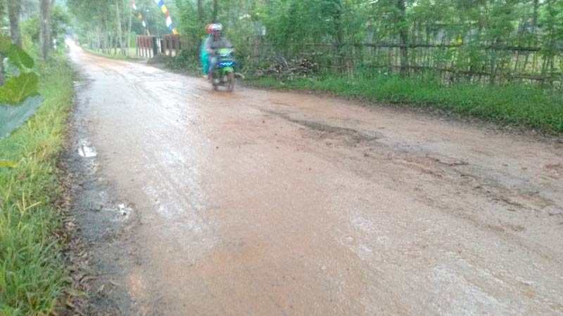 Jalan Utama Cilongok-Purwojati Licin