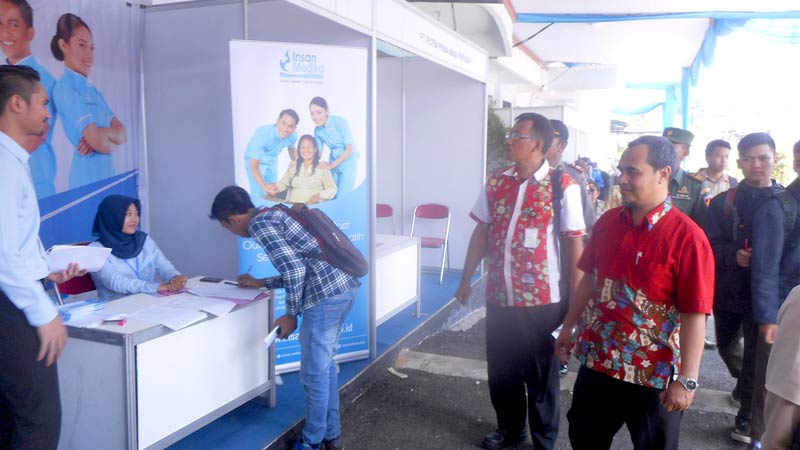 Meriah, Job Fair Mini di SMK Muhammadiyah 2 Ajibarang