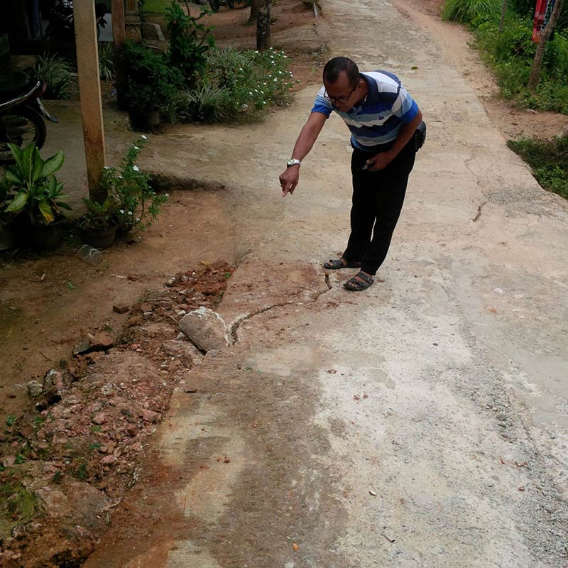 Puluhan Rumah di Purwanegara Banjarnegara Terancam Longsor