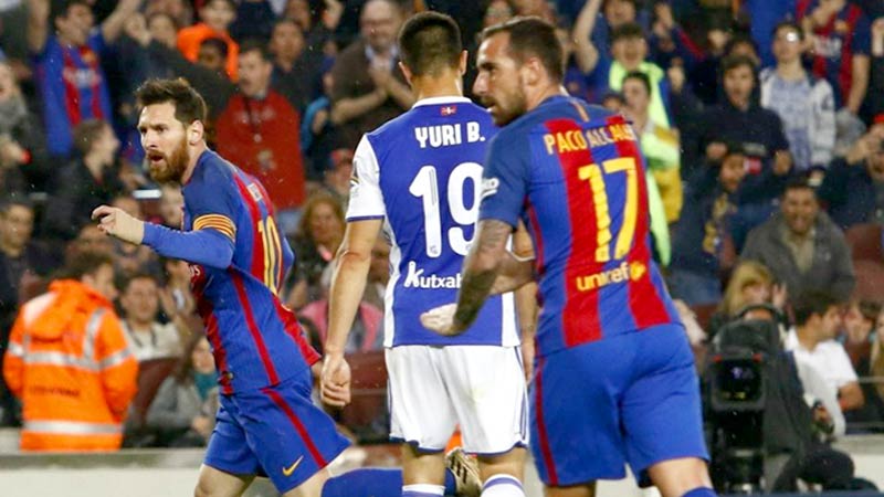 Barcelona (3) - (2) Real Sociedad - Messi Juru Selamat
