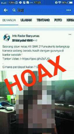 Tersebar Berita Hoax yang Mengatasnamakan Radar Banyumas dan SMK 2 Purwokerto