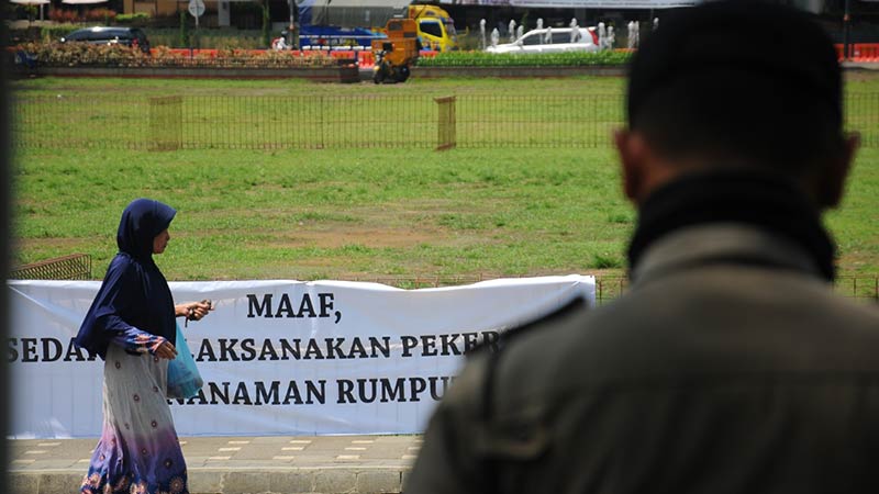 Rumput Alun-Alun Purwokerto Dikembalikan ke Jenis Aslinya