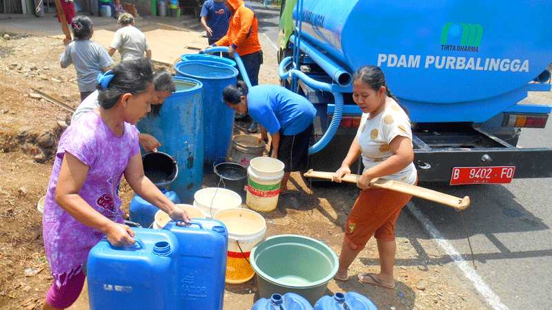 Droping Air Bersih Dihentikan