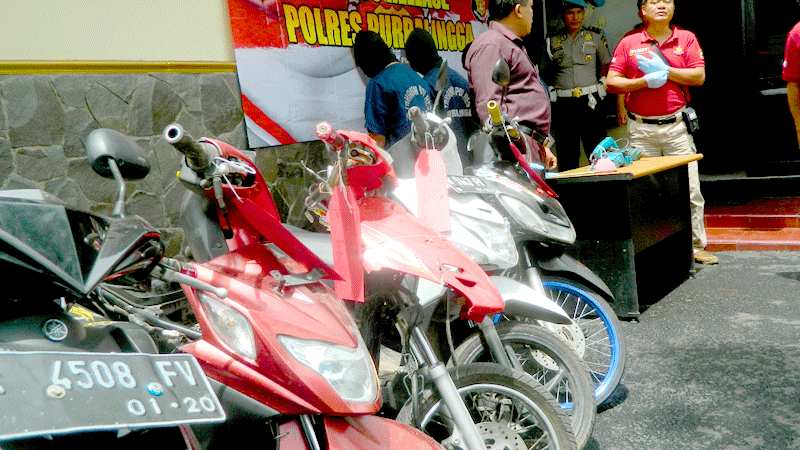 Empat Pelaku Curas Motor Dibekuk