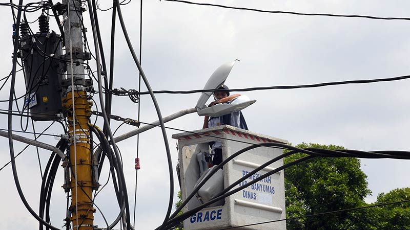 Wilayah Kota Purwokerto Dipasang Lagi LPJU di 61 Titik