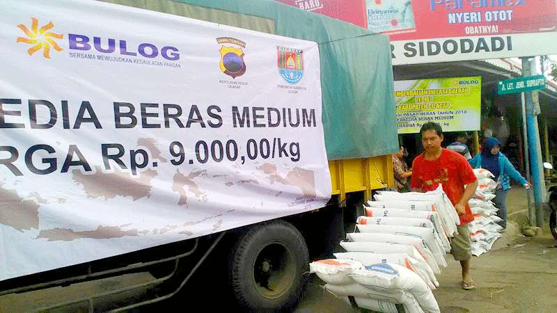 Pedagang Pasar Tanjungsari Cilacap Enggan Beli Beras OP Bulog