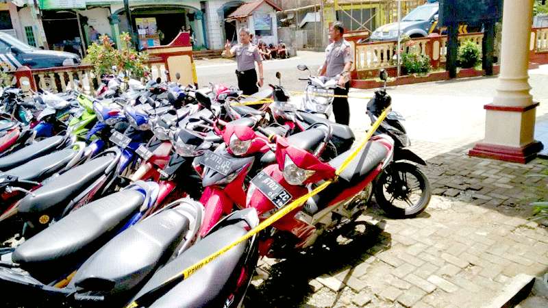 61 Motor Bocah MTs di Karanganyar Dikandangkan