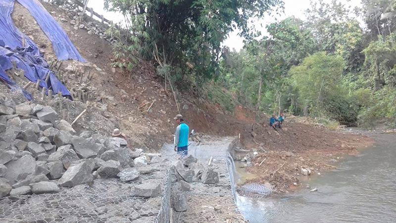 Erosi Sungai Menjadi Kendala Penanganan Jalan Longsor Lumbir