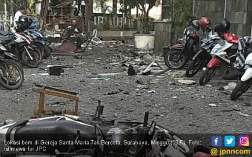 Bom Meledak di Tiga Gereja di Surabaya Minggu Pagi