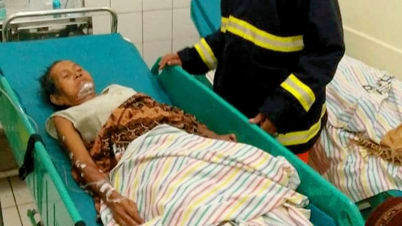 Kebakaran, Dua Orang Warga Desa Padangjaya Terluka