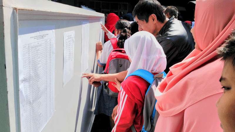 Passing Grade Penerimaan Siswa SMP  di Kabupaten Cilacap Turun