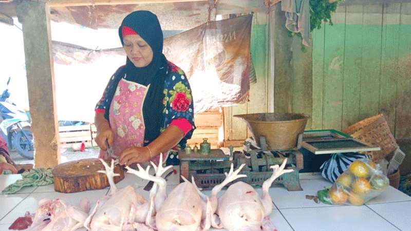 Harga Daging Ayam di Pasar Mandiri Purbalingga Naik Drastis