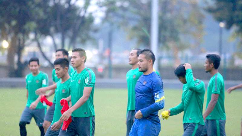 Timnas Indonesia U-23 Latihan Belum Maksimal