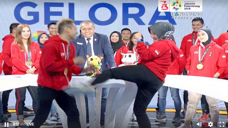 Hanifan Lamar Pipit di Live Asian Games