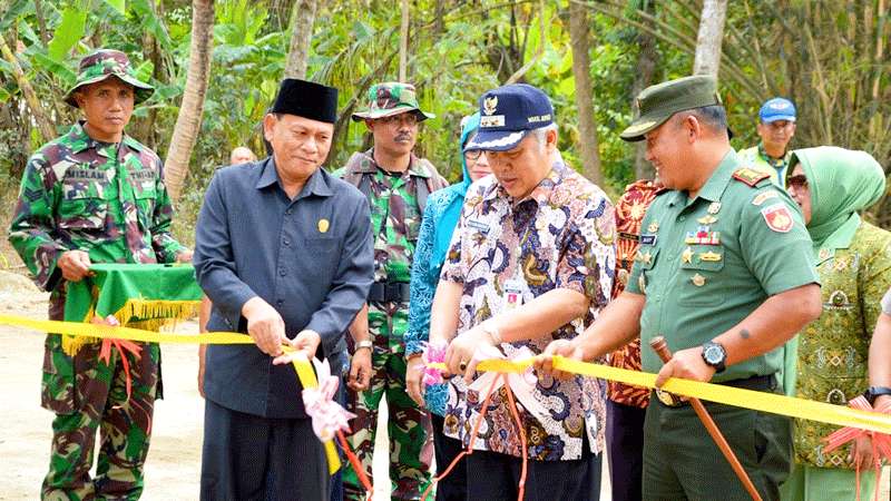 Pembangunan Jalan Pada TMMD di Kuwarasan Kebumen Melebihi Target