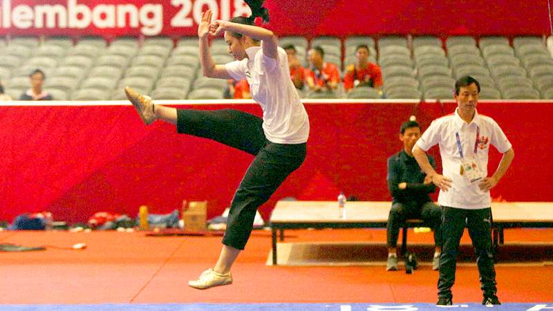 Tim Wushu Berlatih di Jakarta