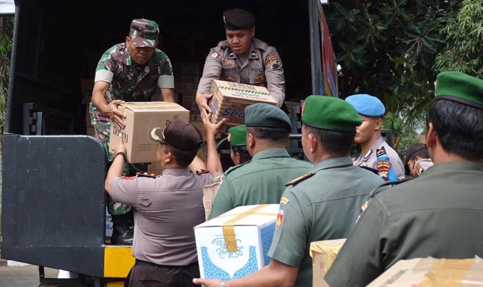 Kodim Dan Polres Kirim Bantuan ke Lombok