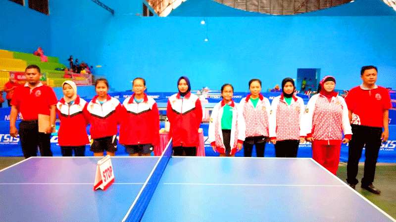 Tenis Meja Beregu Putri Cilacap Sumbang Emas