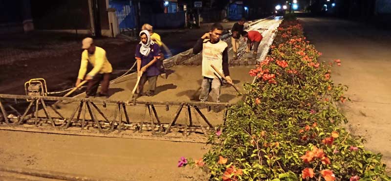 Suhu Tinggi, Pengecoran Beton Dilembur