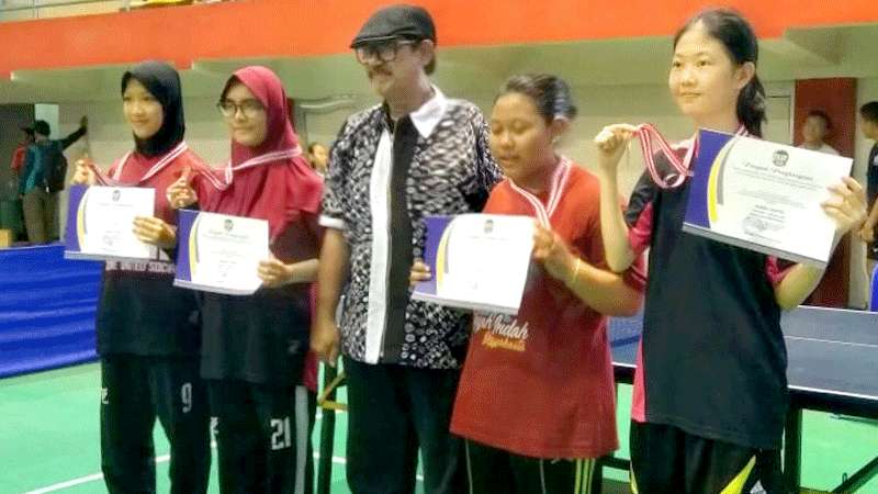 Tujuh Kali Juara Popda Tenis Meja