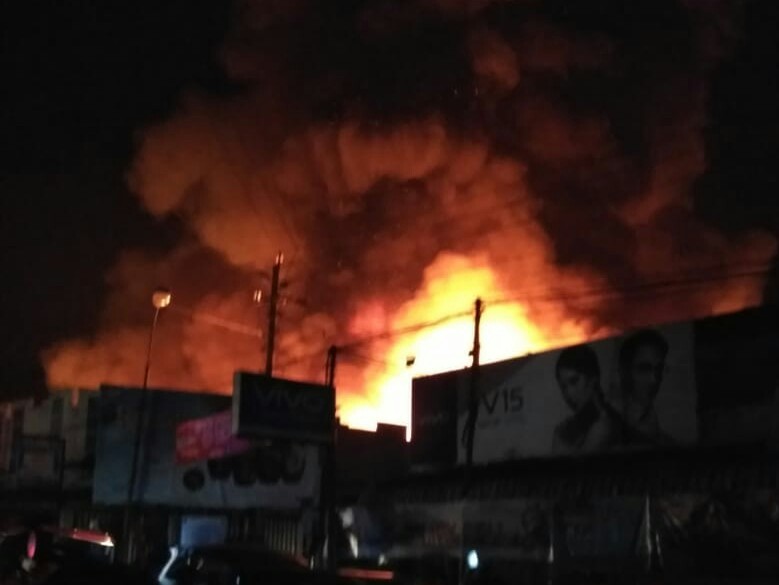 Pasar Mandiraja Terbakar