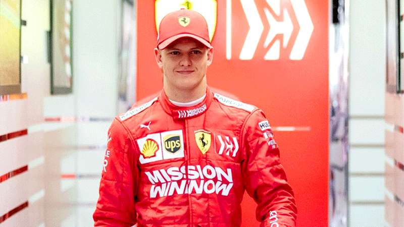 Titisan Schumacher Jajal Mobil Ferrari