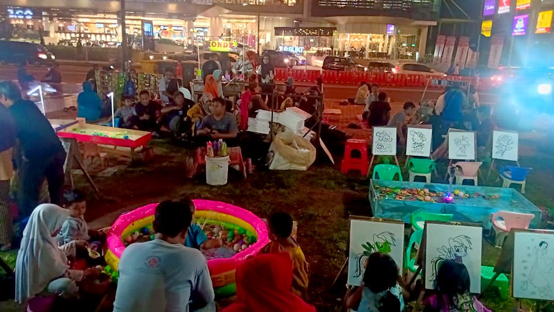 Satpol Tegaskan Batas Jualan Pedagang Alun-alun Purwokerto