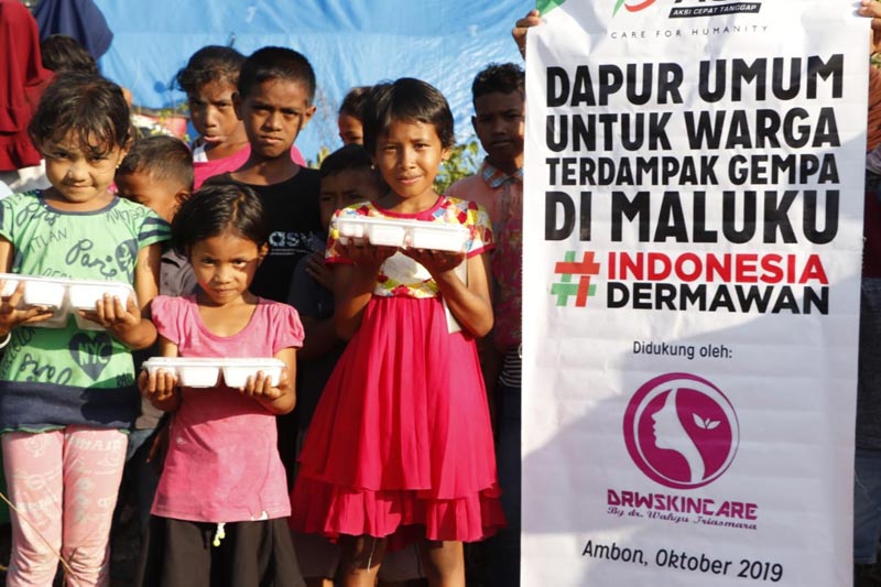 Kepedulian DrW Skin Care Indonesia bersama ACT dari Gempa Maluku sampai Konflik Wamena