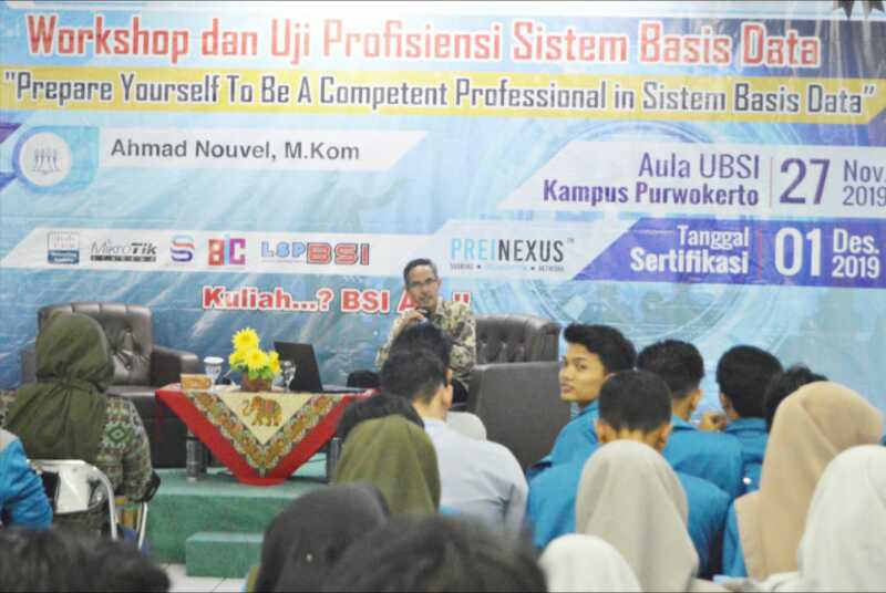 140 Mahasiswa UBSI Ikuti Workshop Sertifikasi Sistem Basis Data