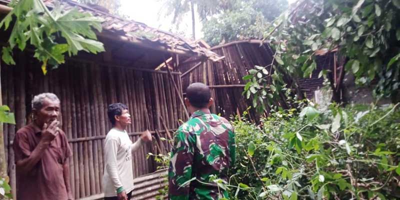 Puting Beliung, Satu Rumah Tertimpa Pohon