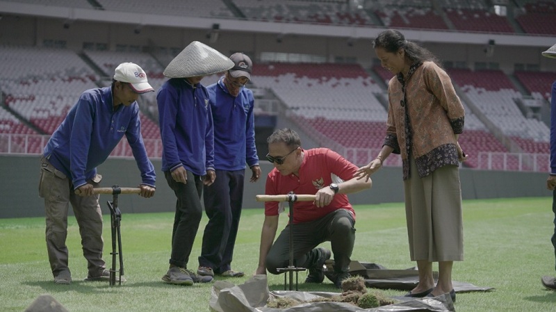 Rumput SUGBK Jadi Sorotan Jelang Inspeksi FIFA