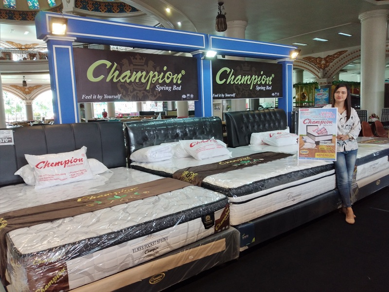 Banjir Diskon dan Bonus Springbed Champion di Depo Pelita