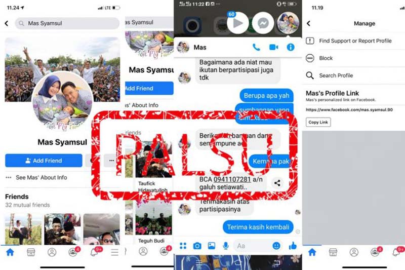 Nama Wabup Cilacap Dicatut untuk Menipu Dalam Sebuah Akun Facebook