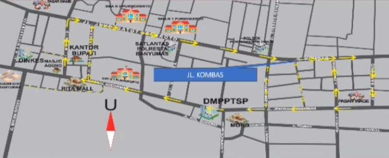 Jalan Bank Purwokerto Diberlakukan Dua Arah, Ini Rute Keselurahan Sistem Satu Arah di Kota