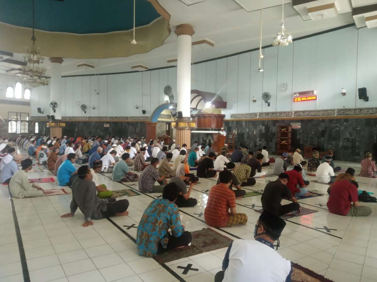 Masjid Agung Baitussalam Purwokerto Mulai Laksanakan Salat Jumat, Jamaah Dibatasi 150 Orang