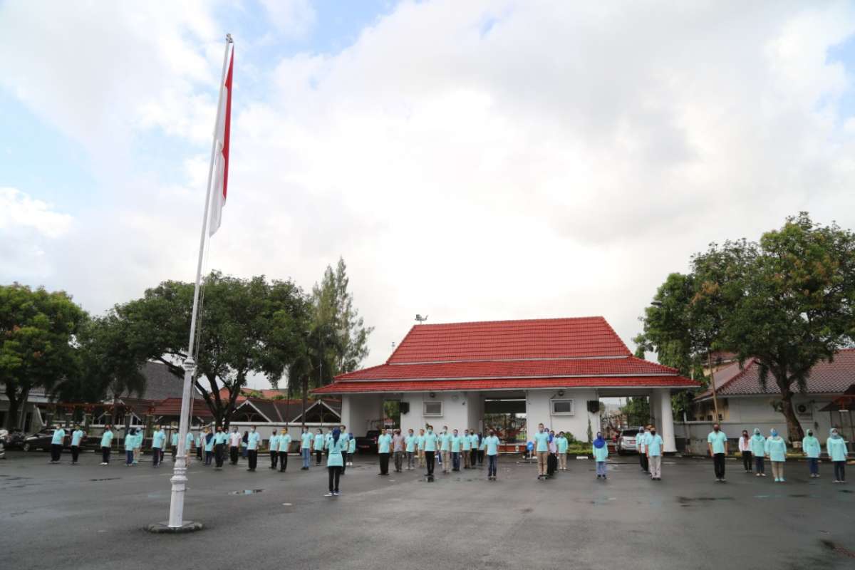 Pemkab Cilacap New Normal,  Apel Pagi ASN Jaga Jarak